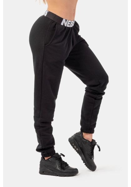 NEBBIA Sweatpants Iconic with NEBBIA elastic waistband black