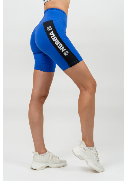 NEBBIA High waisted cycling shorts ICONIC blue