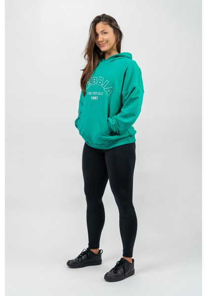 NEBBIA Oversize hoodie GYM RAT green