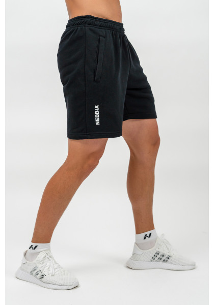 NEBBIA tracksuit relaxed-fit shorts MAXIMUM black