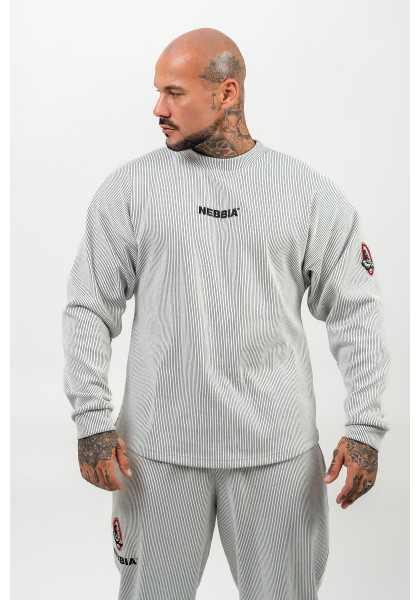 NEBBIA Hoodless sweatshirt SIGNATURE gray