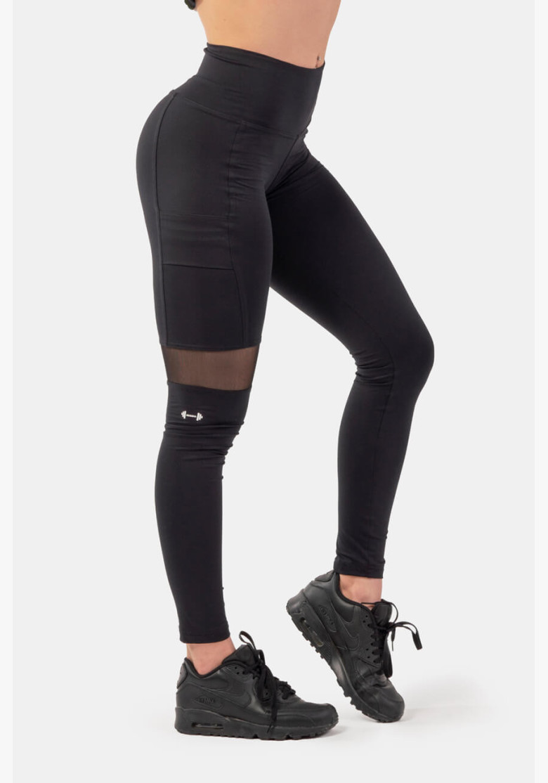 NEBBIA Sporty leggings with high waist and side pocket black