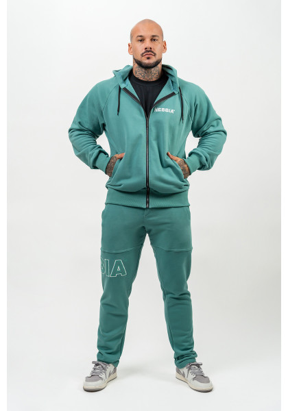 NEBBIA Zippered sweatshirt BEYOND ORDINARY green