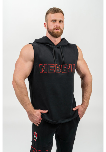 NEBBIA Sleeveless sweatshirt IRON BEAST black