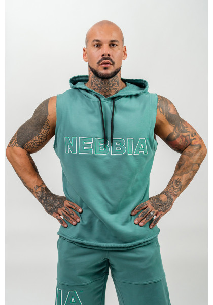 NEBBIA Sleeveless sweatshirt IRON BEAST green