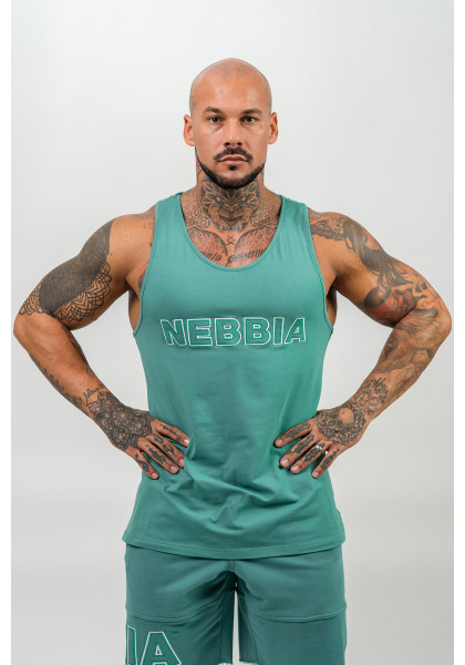 NEBBIA Fitness tank top STRENGTH green