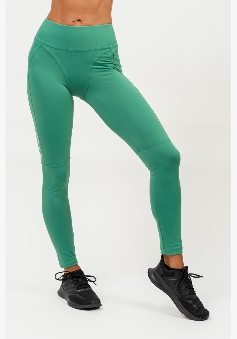 NEBBIA Shaping leggings with high waist AGILE green