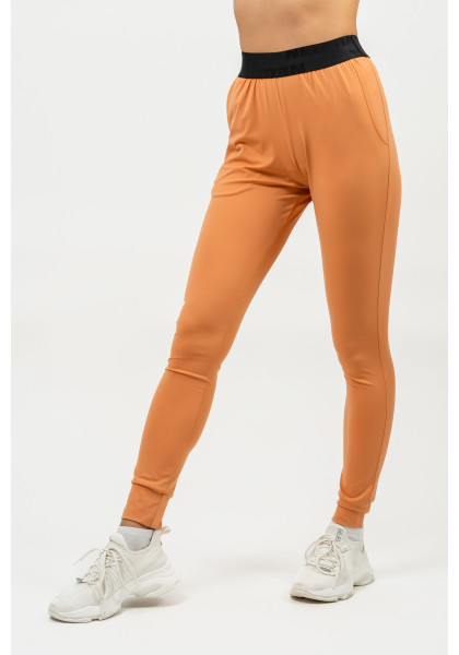 NEBBIA Slim fit leggings with pockets GYM SPIRIT orange