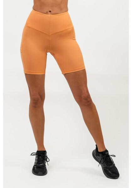 NEBBIA Cycling shorts with high waist ELITE orange