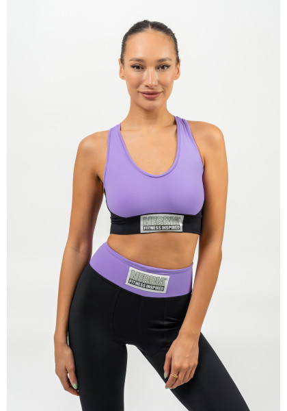 NEBBIA Reinforced sports bra SIGNATURE purple