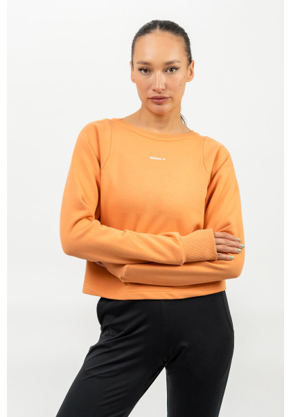 NEBBIA Crop sweatshirt GYM SPIRIT orange