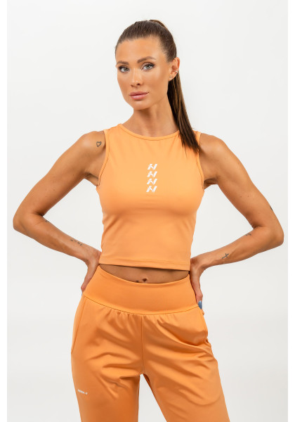 NEBBIA Crop top tank top CONFIDENCE orange