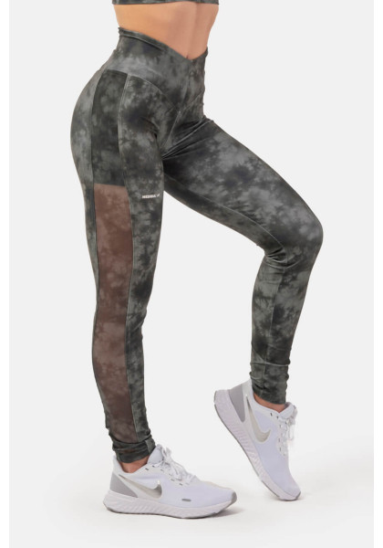 NEBBIA Green ECO leggings "Breathe" with mesh green