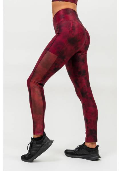 NEBBIA High-waisted mesh leggings IMPACT red