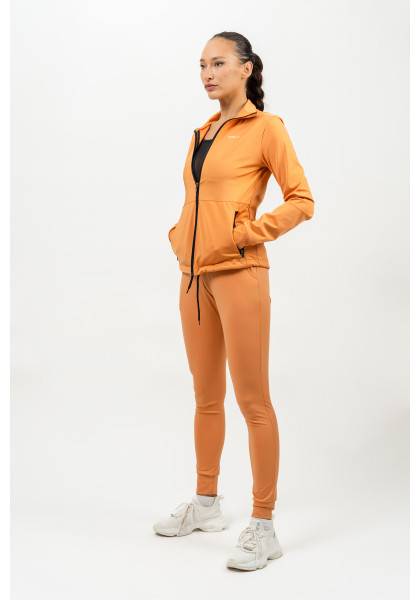 NEBBIA Zipped hoodie with SLEEK orange