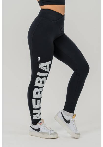 NEBBIA Fitness leggings with high waist GLUTE CHECK black