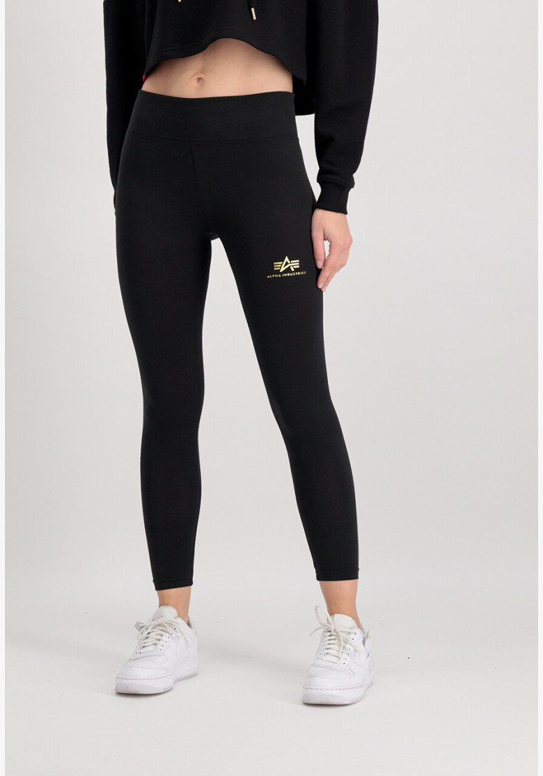 Alpha Industries Basic SL Foil Print leggings black yellow gold