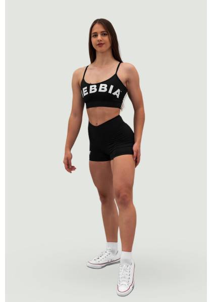 NEBBIA High waisted 5″ GYM HERO shorts black