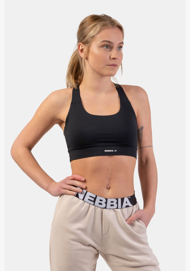 NEBBIA Active sports bra with medium support black