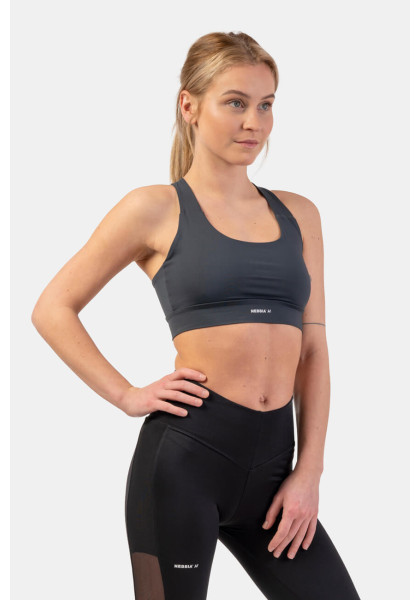 NEBBIA Active sports bra with medium support grey