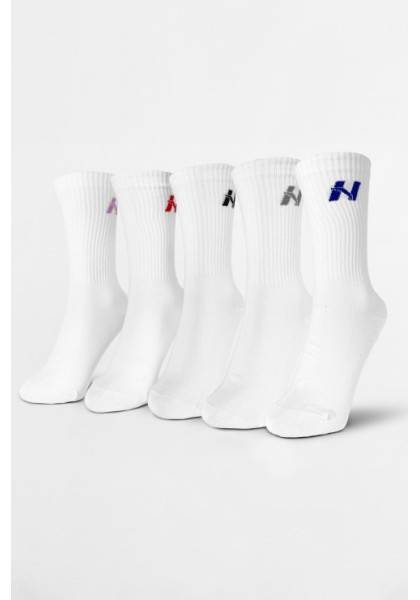 NEBBIA sneaker ponožky 5-pack biele