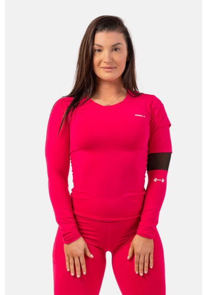 NEBBIA Functional T-shirt Smart Pocket long sleeve pink