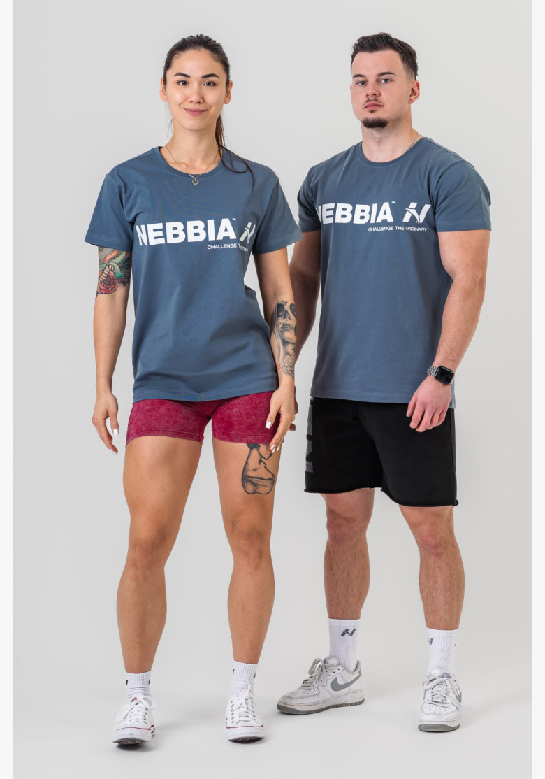 NEBBIA GYM ESSENTIALS Tričko šedé